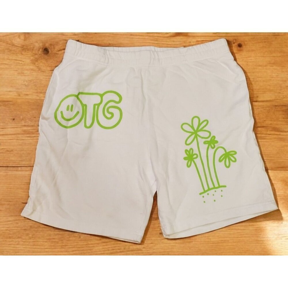 Off The Grid Dj John Summit Shorts Men's Sz Large White Green‎ 34x7 What a Life